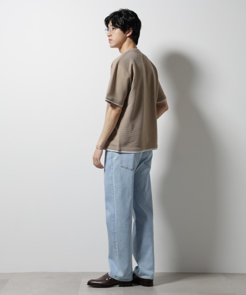 NANO universe（ナノユニバース）の「ガーターフェイクレイヤードTシャツ 半袖（Tシャツ/カットソー・メンズ・ホワイト/ブラウン/チャコール/グレー系その他4・S/M/L）」の22枚目の写真