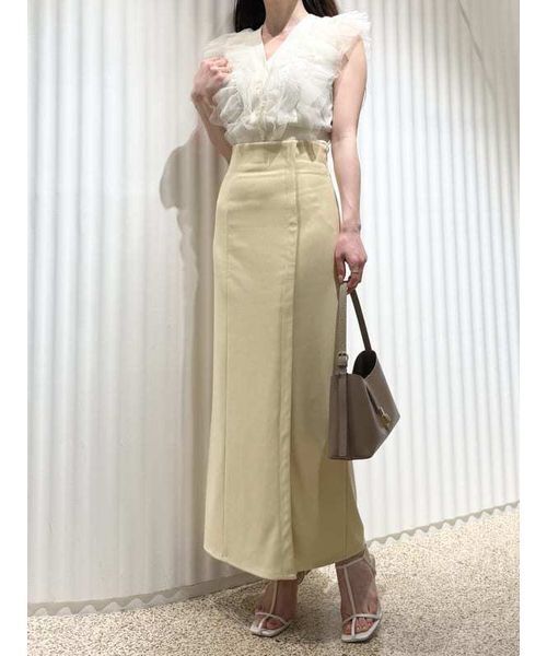 SNIDEL(スナイデル)の「シンプルタイトスカート(スカート・レディース・オフホワイト/ブラック/ブラウン/イエロー・0/1)」の6枚目の写真