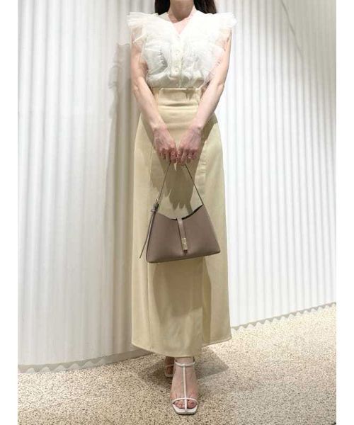 SNIDEL(スナイデル)の「シンプルタイトスカート(スカート・レディース・オフホワイト/ブラック/ブラウン/イエロー・0/1)」の7枚目の写真