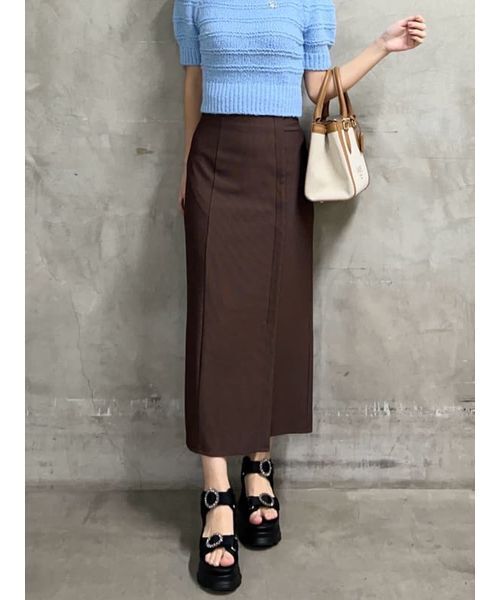 SNIDEL(スナイデル)の「シンプルタイトスカート(スカート・レディース・オフホワイト/ブラック/ブラウン/イエロー・0/1)」の3枚目の写真