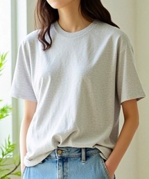MRU/エムアールユー 柔らかく素肌に着て心地よい「オーガニックコットン」を使用した 無地Tシャツ