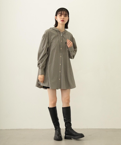 MILKFED.（ミルクフェド）の「VOLUME SLEEVE HOODED BLOUSE（シャツ/ブラウス・レディース・ブラック/ブラウン/ベージュ・ONE SIZE）」の10枚目の写真