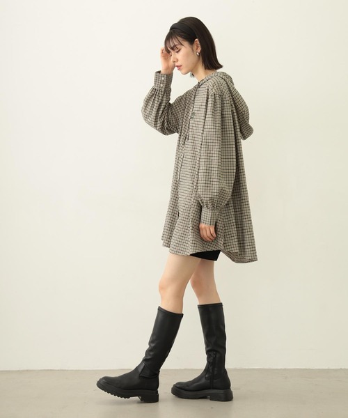 MILKFED.（ミルクフェド）の「VOLUME SLEEVE HOODED BLOUSE（シャツ/ブラウス・レディース・ブラック/ブラウン/ベージュ・ONE SIZE）」の12枚目の写真