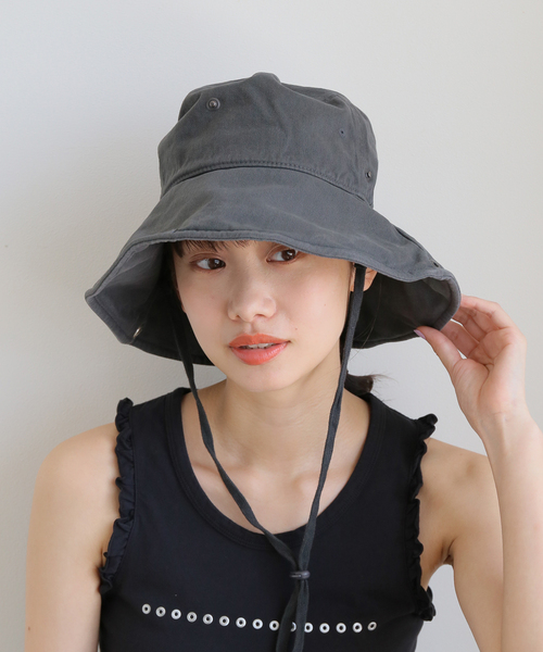 OPEN Yy（オープンワイワイ）の「【OPEN YY / オープンワイワイ】 Woven FOLDABLE WIDE BRIM HAT YY252AC002（ハット・レディース・ブラック・FREE）」の5枚目の写真