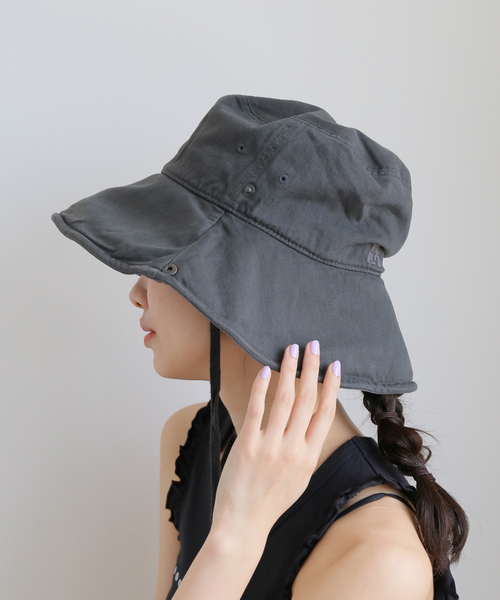 OPEN Yy（オープンワイワイ）の「【OPEN YY / オープンワイワイ】 Woven FOLDABLE WIDE BRIM HAT YY252AC002（ハット・レディース・ブラック・FREE）」の4枚目の写真