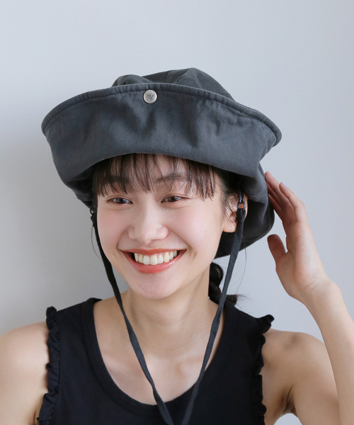 OPEN Yy（オープンワイワイ）の「【OPEN YY / オープンワイワイ】 Woven FOLDABLE WIDE BRIM HAT YY252AC002（ハット・レディース・ブラック・FREE）」の3枚目の写真
