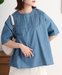 EMAGO お花レース風刺繍ブラウス