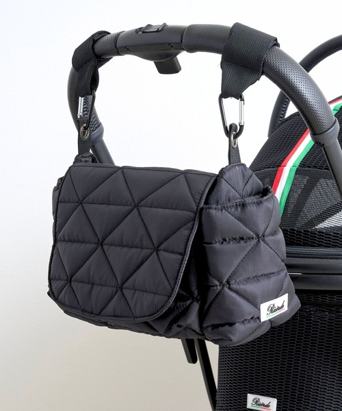 SweetMommy(スウィートマミー)の「2way ベビーカー バッグ 強撥水ナイロン(ベビーカー/ベビーカー用品・キッズ・ブラック/グレイッシュベージュ/グレー・FREE)」の2枚目の写真