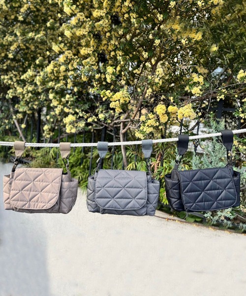 SweetMommy(スウィートマミー)の「2way ベビーカー バッグ 強撥水ナイロン(ベビーカー/ベビーカー用品・キッズ・ブラック/グレイッシュベージュ/グレー・FREE)」の11枚目の写真