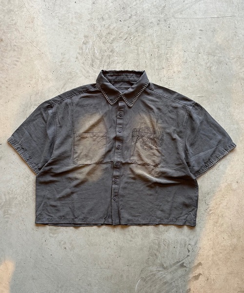 MandO（Auntie Rosa）（エムオー）の「【MandO】ヴィンテージ加工ドッグロゴステッチシャツ（シャツ/ブラウス・メンズ・ブラック/チャコール/ブラウン・LARGE/MEDIUM）」の13枚目の写真