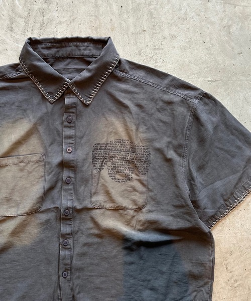 MandO（Auntie Rosa）（エムオー）の「【MandO】ヴィンテージ加工ドッグロゴステッチシャツ（シャツ/ブラウス・メンズ・ブラック/チャコール/ブラウン・LARGE/MEDIUM）」の15枚目の写真