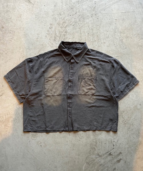 MandO（Auntie Rosa）（エムオー）の「【MandO】ヴィンテージ加工ドッグロゴステッチシャツ（シャツ/ブラウス・メンズ・ブラック/チャコール/ブラウン・LARGE/MEDIUM）」の16枚目の写真