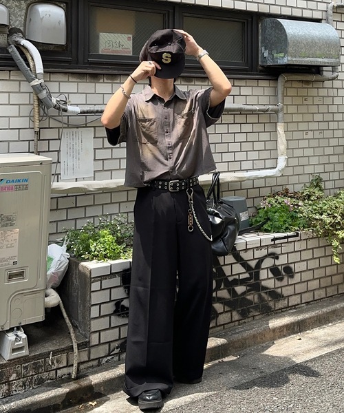 MandO（Auntie Rosa）（エムオー）の「【MandO】ヴィンテージ加工ドッグロゴステッチシャツ（シャツ/ブラウス・メンズ・ブラック/チャコール/ブラウン・LARGE/MEDIUM）」の22枚目の写真