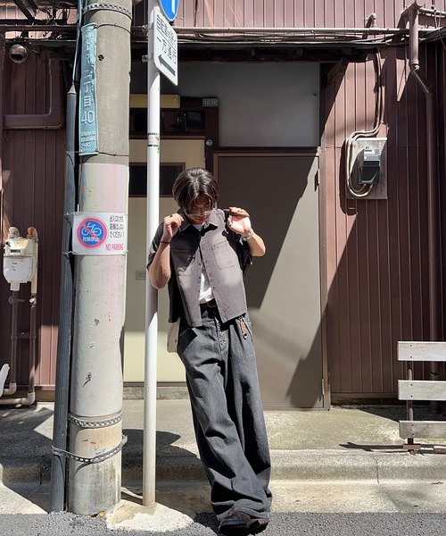 MandO（Auntie Rosa）（エムオー）の「【MandO】ヴィンテージ加工ドッグロゴステッチシャツ（シャツ/ブラウス・メンズ・ブラック/チャコール/ブラウン・LARGE/MEDIUM）」の11枚目の写真