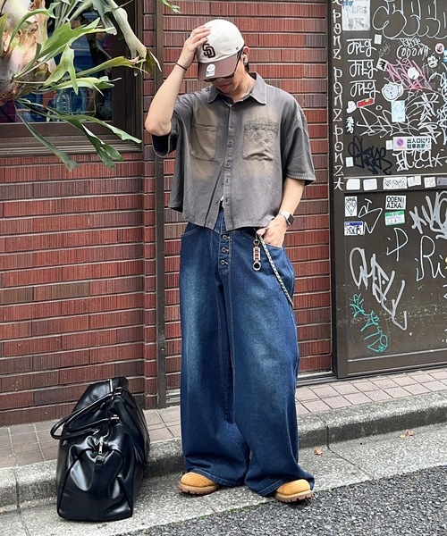 MandO（Auntie Rosa）（エムオー）の「【MandO】ヴィンテージ加工ドッグロゴステッチシャツ（シャツ/ブラウス・メンズ・ブラック/チャコール/ブラウン・LARGE/MEDIUM）」の18枚目の写真