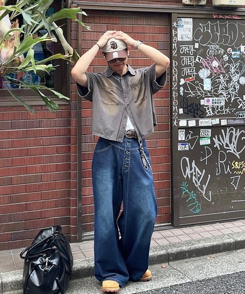 MandO（Auntie Rosa）（エムオー）の「【MandO】ヴィンテージ加工ドッグロゴステッチシャツ（シャツ/ブラウス・メンズ・ブラック/チャコール/ブラウン・LARGE/MEDIUM）」の19枚目の写真