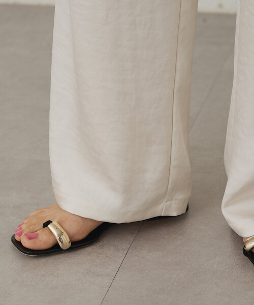 LOUNGEDRESS（ラウンジドレス）の「ワイドベルトサテンパンツ（その他パンツ・レディース・ブラック/アイボリー・MEDIUM/SMALL）」の18枚目の写真