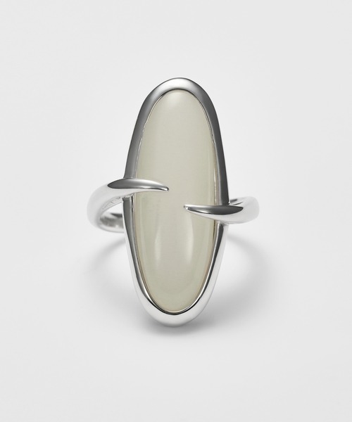 アガット シルバームーンストーン リング agete ダイヤ WEB限定》シルバームーンストーンリング（リング）｜agete