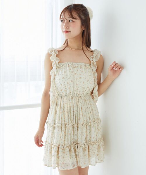 MAJESTIC LEGON(マジェスティックレゴン)の「ギャザーフリルミニワンピ(ワンピース・レディース・イエロー/ピンク/ブラック/オフホワイト・MEDIUM)」の16枚目の写真