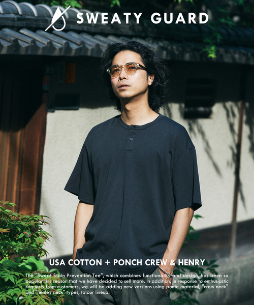 JOURNAL STANDARD relume（ジャーナルスタンダード　レリューム）の「50/-ポンチ 汗ジミ防止 ヘンリーネックT（Tシャツ/カットソー・メンズ・ブラック系その他/ライトグレー/ホワイト/ネイビー・SMALL/MEDIUM/LARGE）」の3枚目の写真