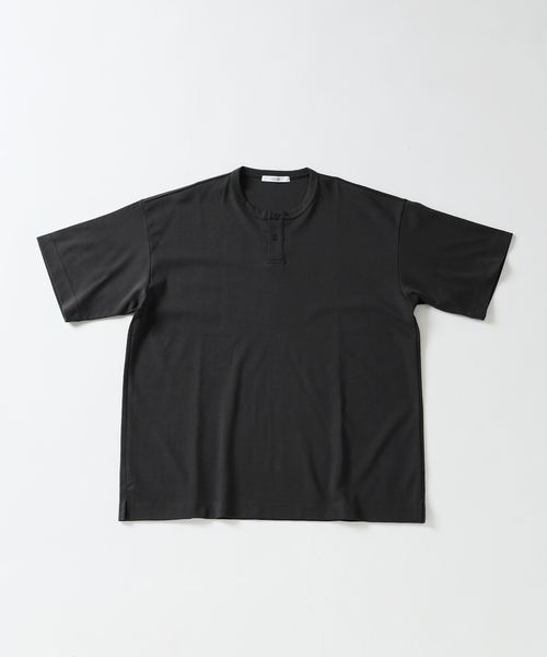 JOURNAL STANDARD relume（ジャーナルスタンダード　レリューム）の「50/-ポンチ 汗ジミ防止 ヘンリーネックT（Tシャツ/カットソー・メンズ・ブラック系その他/ライトグレー/ホワイト/ネイビー・SMALL/MEDIUM/LARGE）」の10枚目の写真