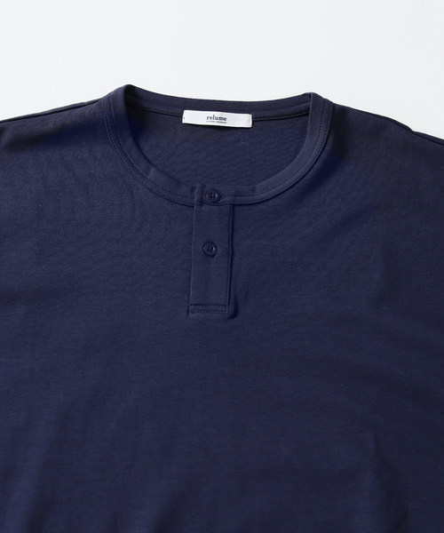 JOURNAL STANDARD relume（ジャーナルスタンダード　レリューム）の「50/-ポンチ 汗ジミ防止 ヘンリーネックT（Tシャツ/カットソー・メンズ・ブラック系その他/ライトグレー/ホワイト/ネイビー・SMALL/MEDIUM/LARGE）」の11枚目の写真