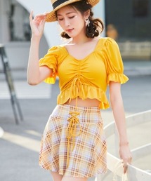 nagonstans ナゴンスタンス ビキニ 水着 イエロー チェック 36 nagonstans ナゴンスタンス ビキニ 水着 イエロー チェック 36