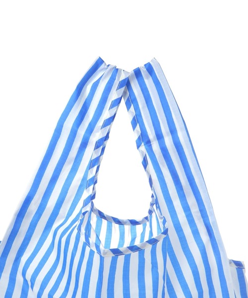 BAGGU(バグー)の「【BAGGU(バグゥ)】STANDARD25ストライプ(トートバッグ・レディース・ピンク/ブルー・0)」の6枚目の写真