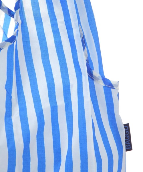 BAGGU(バグー)の「【BAGGU(バグゥ)】STANDARD25ストライプ(トートバッグ・レディース・ピンク/ブルー・0)」の7枚目の写真