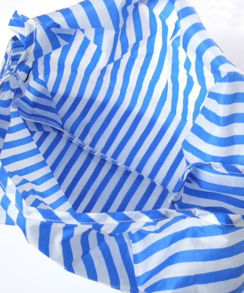 BAGGU(バグー)の「【BAGGU(バグゥ)】STANDARD25ストライプ(トートバッグ・レディース・ピンク/ブルー・0)」の10枚目の写真