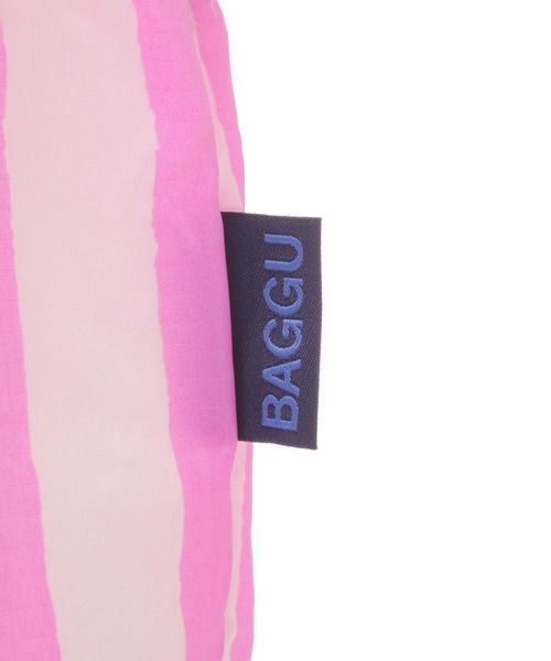 BAGGU(バグー)の「【BAGGU(バグゥ)】STANDARD25ストライプ(トートバッグ・レディース・ピンク/ブルー・0)」の12枚目の写真