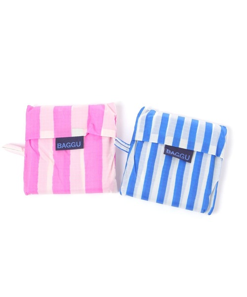 BAGGU(バグー)の「【BAGGU(バグゥ)】STANDARD25ストライプ(トートバッグ・レディース・ピンク/ブルー・0)」の13枚目の写真