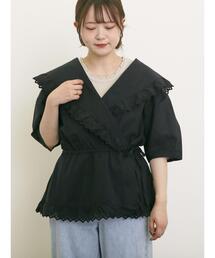 Samansa Mos2 | ◎カシュクールレースブラウス(シャツ/ブラウス)