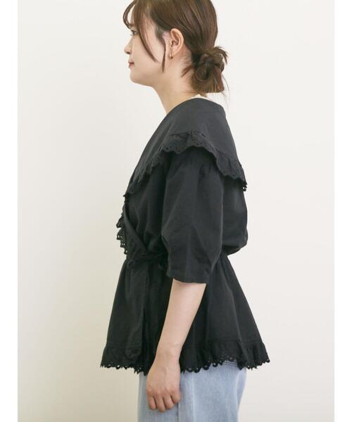 Samansa Mos2(サマンサ モスモス)の「◎カシュクールレースブラウス(シャツ/ブラウス・レディース・ブラック/ピンク/オフホワイト/ミント・F)」の14枚目の写真
