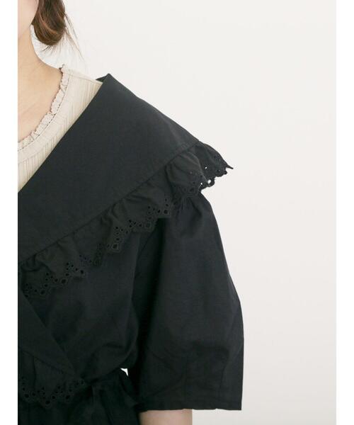 Samansa Mos2(サマンサ モスモス)の「◎カシュクールレースブラウス(シャツ/ブラウス・レディース・ブラック/ピンク/オフホワイト/ミント・F)」の18枚目の写真