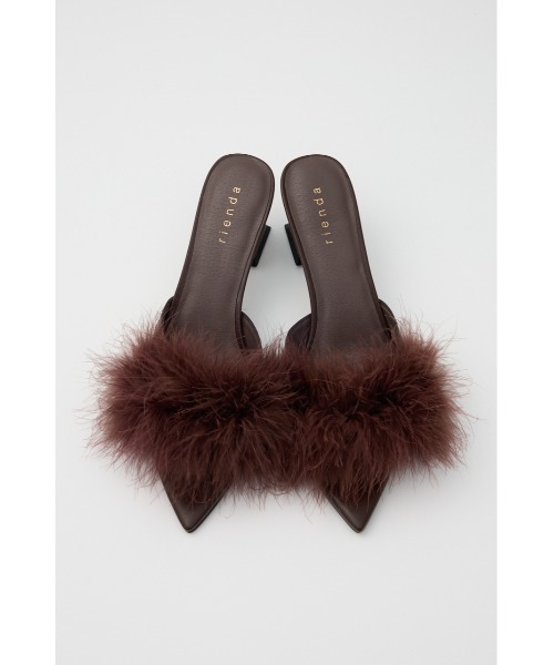 rienda（リエンダ）の「レディーフェザーミュール（サンダル・レディース・ブラウン/ブラック・SMALL/MEDIUM/LARGE）」の6枚目の写真