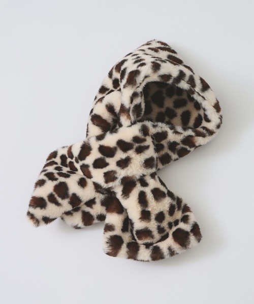 Ray BEAMS(レイビームス)の「フェイクファー ティペット(マフラー・レディース・その他/サックスブルー/ブラック/イエロー・ONE SIZE)」の1枚目の写真