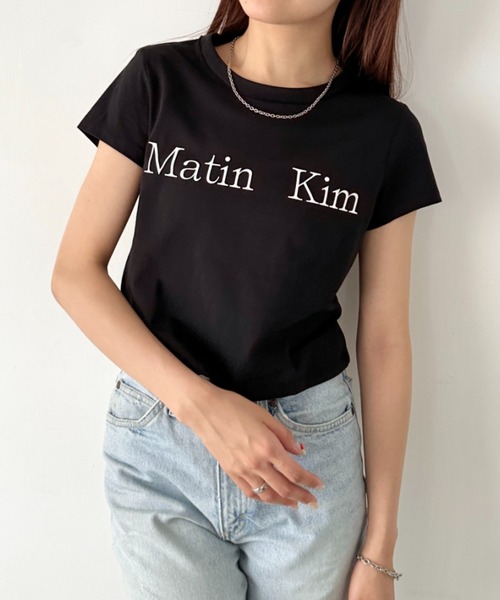 セール】Matin Kim(マーティンキム)/ロゴプリント クロップド
