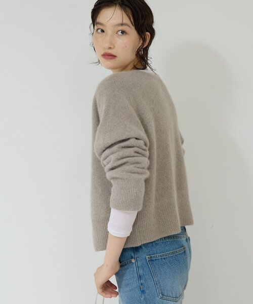 セール】【前後2WAY】ファーウールショートカーデ（ニット/セーター