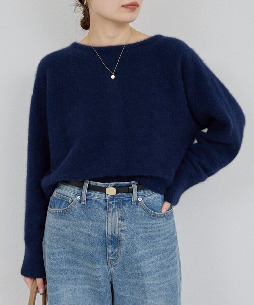 セール】【前後2WAY】ファーウールショートカーデ（ニット/セーター