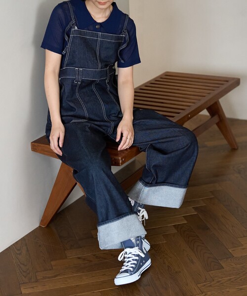 SOMETHING × FREAK’S STORE 別注デニムサロペット FREAK'S STORE サロペット オーバーオール SOMETHING × STORE