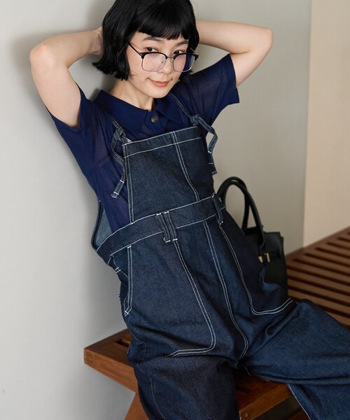 N*M様 something デニムサロペット 調整可能ストラップ SOMETHING サロペット オーバーオール atelier 2WAY LACE UP