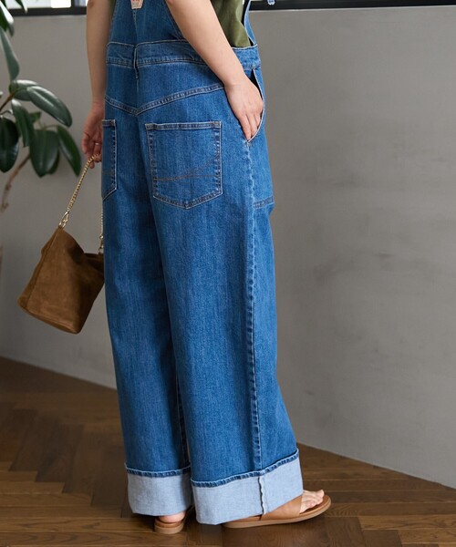 SOMETHING × FREAK’S STORE 別注デニムサロペット FREAK'S STORE サロペット オーバーオール SOMETHING × STORE
