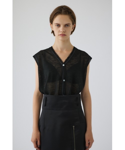 RIM.ARK(リムアーク)の「Dry touch summer knit vest ドライタッチサマーニットベスト(ニット/セーター・レディース・ブラック/グレー/ピンク・FREE)」の4枚目の写真