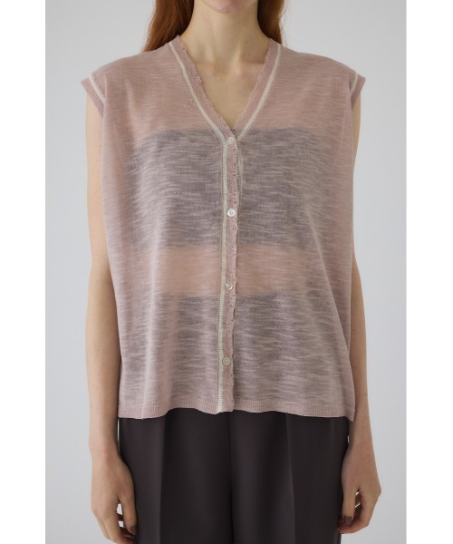 RIM.ARK(リムアーク)の「Dry touch summer knit vest ドライタッチサマーニットベスト(ニット/セーター・レディース・ブラック/グレー/ピンク・FREE)」の5枚目の写真