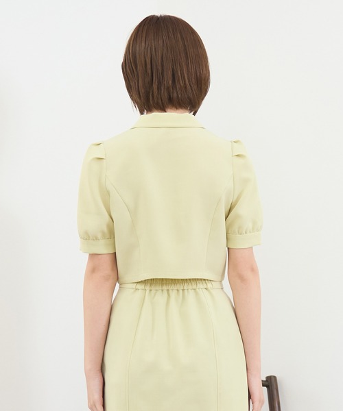 REDYAZEL（レディアゼル）の「【セットアップ可能】レイヤードダブルショートジャケット（テーラードジャケット・レディース・ベージュ/ネイビー/ミント・FREE）」の20枚目の写真