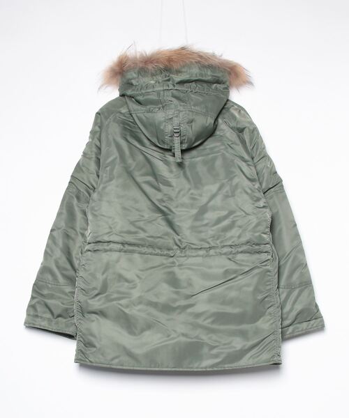 AVIREX(アヴィレックス)の「N-3B COMMERCIAL REAL FUR / N-3B コマーシャル リアルファー / AVIREX / アヴィレックス(ブルゾン・メンズ・ブラック/セージグリーン・X-LARGE/MEDIUM/LARGE/XX-LARGE)」の20枚目の写真
