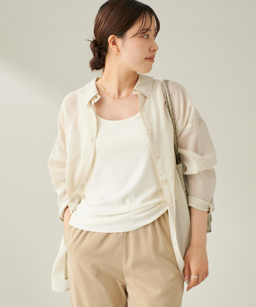 セール】fluffy sheer シャツ（シャツ/ブラウス）｜Plage