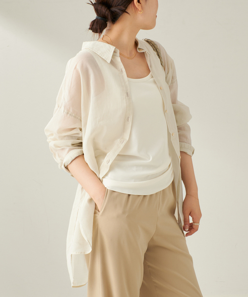 セール】fluffy sheer シャツ（シャツ/ブラウス）｜Plage
