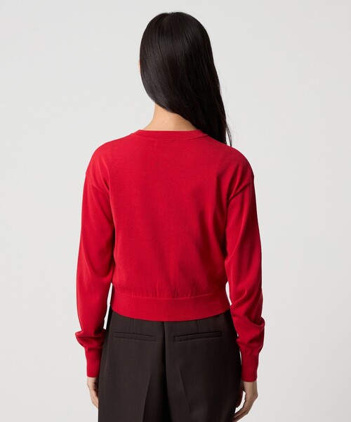 EMMEL REFINES(エメルリファインズ)の「<EMMEL REFINES>EM HW ボタンポケット ミニ カーディガン(カーディガン/ボレロ・レディース・ケリーグリーン/レッド/ブラック・FREE)」の7枚目の写真